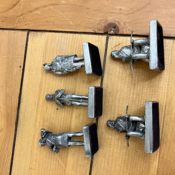 Frontiersman & Native American Pewter Figurine Set of 5 Poet Collectables Canada - Picture 7 of 8